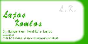 lajos komlos business card